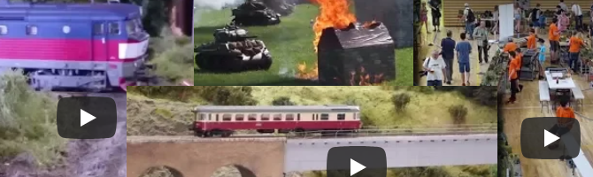 Videa z výstav modelové železnice (Chotěboř, Brno a Líbeznice)